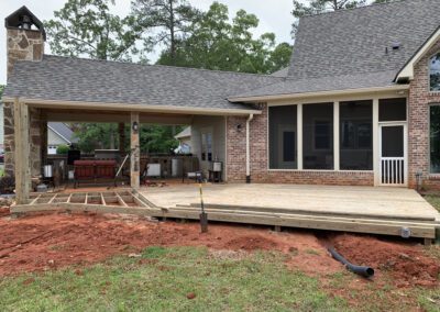 A tranquil beach setting featuring clear blue waters, white sandy shores, and tropical palm trees.